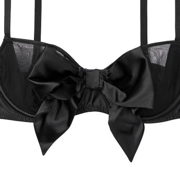34C Victoria's Secret DREAM ANGELS Black Bow Bra - Picture 4 of 5